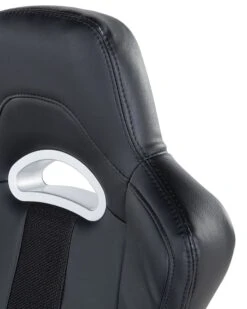 Office Chair Faux Leather Black ADVENTURE -Furniture Store undef src sa picid 495150 type whitesh image