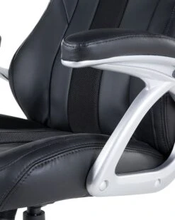 Office Chair Faux Leather Black ADVENTURE -Furniture Store undef src sa picid 495153 type whitesh image