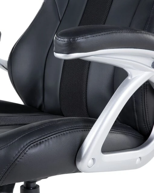 Office Chair Faux Leather Black ADVENTURE - Image 9