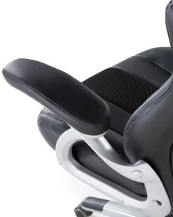 Office Chair Faux Leather Black ADVENTURE -Furniture Store undef src sa picid 495156 type whitesh image