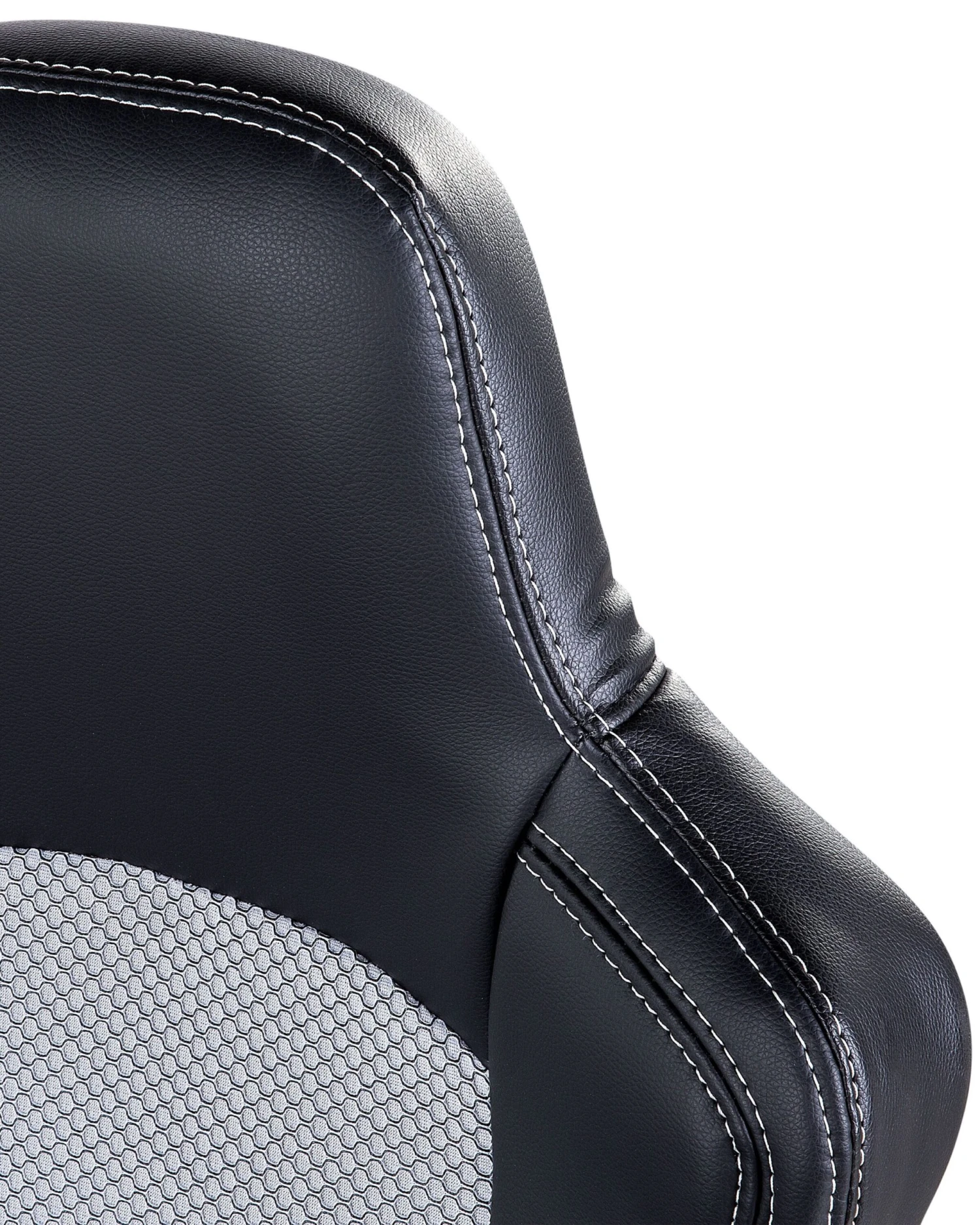 Faux Leather Office Chair Grey Black EXPLORER - Image 7