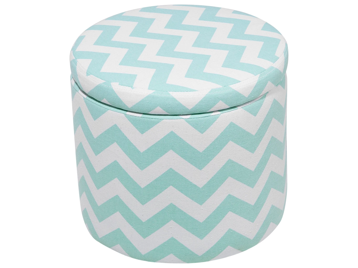 Storage Footstool Mint Green And White TUNICA - Image 5