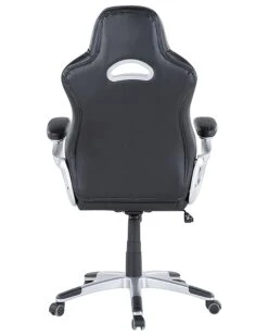 Office Chair Faux Leather Black ADVENTURE -Furniture Store undef src sa picid 673130 type whitesh image