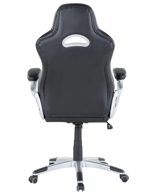 Office Chair Faux Leather Black ADVENTURE - Image 5