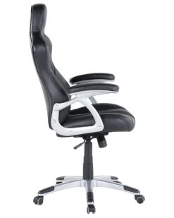 Office Chair Faux Leather Black ADVENTURE -Furniture Store undef src sa picid 673132 type whitesh image