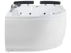 Left Hand Whirlpool Corner Bath With LED 1600 X 1130 Mm White PARADISO -Furniture Store undef src sa picid 680882 type whitesh image
