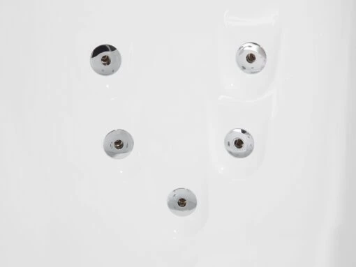 Left Hand Whirlpool Corner Bath With LED 1600 X 1130 Mm White PARADISO - Image 10