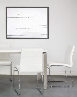 Faux Leather Set Of 2 Dining Chairs White KIRON