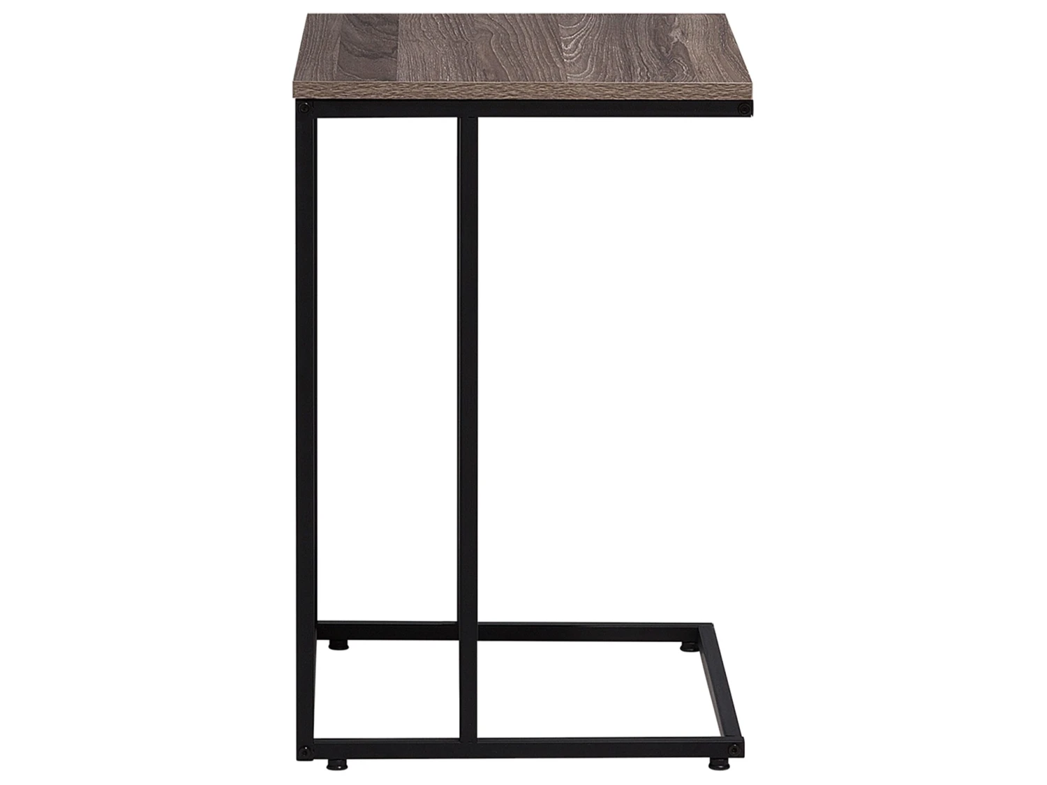 U-Shaped Side Table Taupe Wood With Black TROY - Image 6