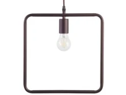 Metal Pendant Lamp Brown LERMA