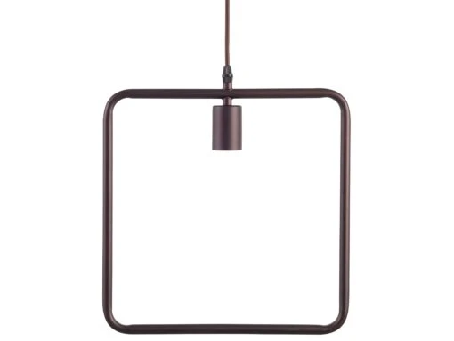 Metal Pendant Lamp Brown LERMA - Image 4