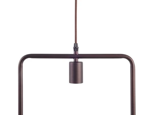 Metal Pendant Lamp Brown LERMA - Image 5