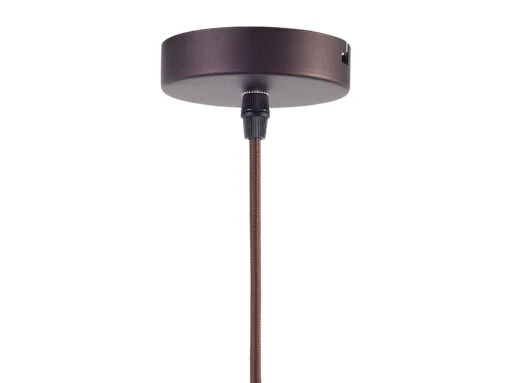 Metal Pendant Lamp Brown LERMA - Image 7