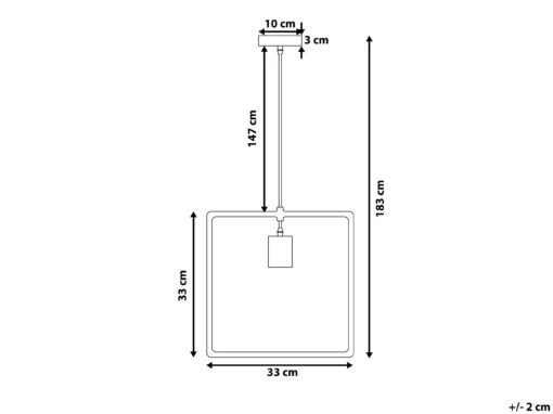 Metal Pendant Lamp Brown LERMA - Image 9