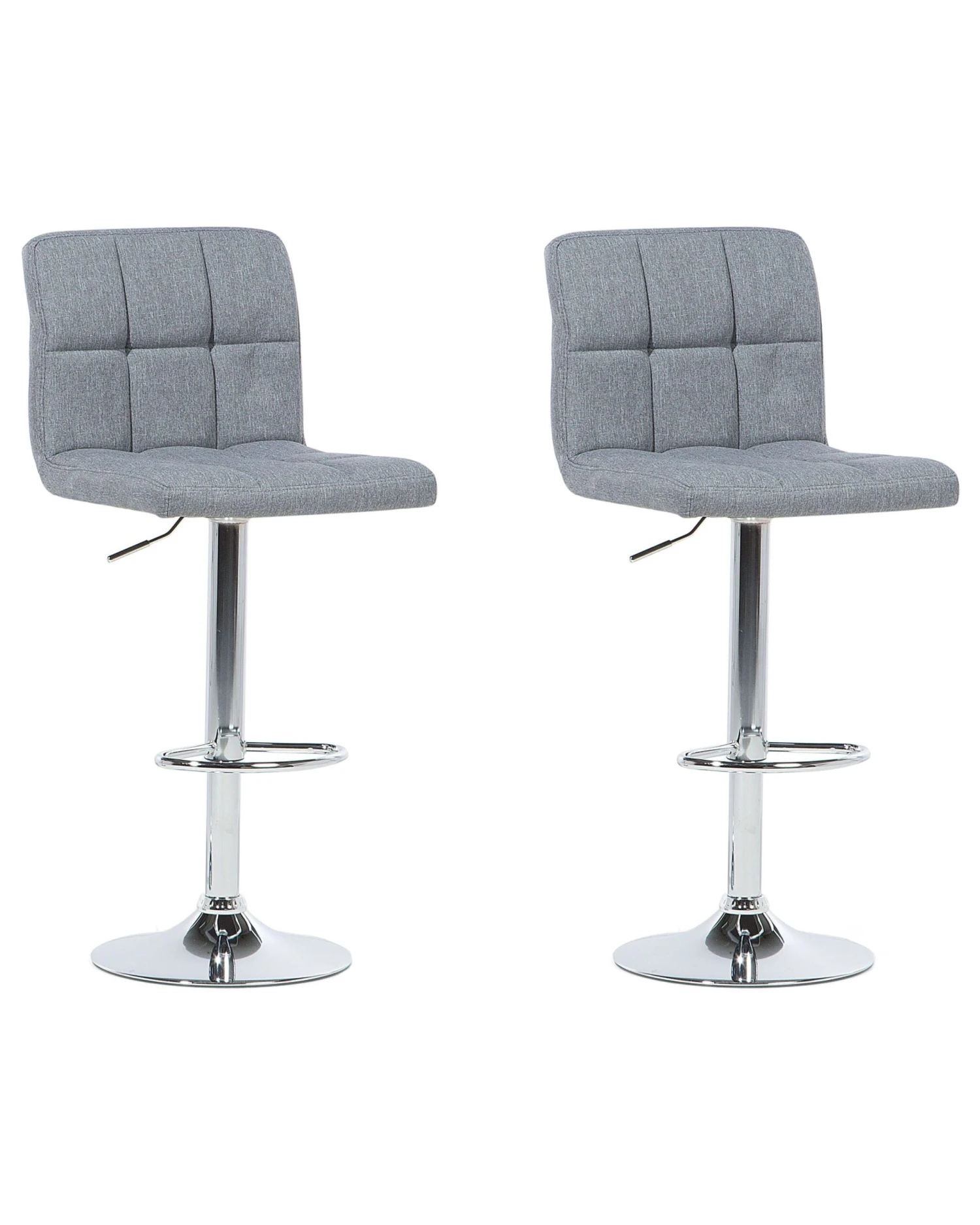 Set Of 2 Adjustable Bar Stools Grey MARION