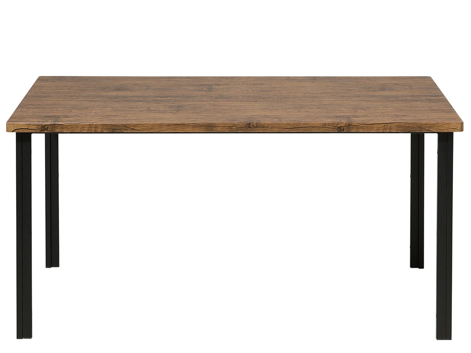 6 Seater Dining Set Dark Wood With Black LAREDO - Image 3