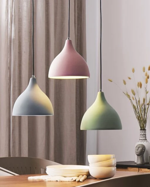 Concrete Pendant Lamp Grey LAMBRO - Image 2