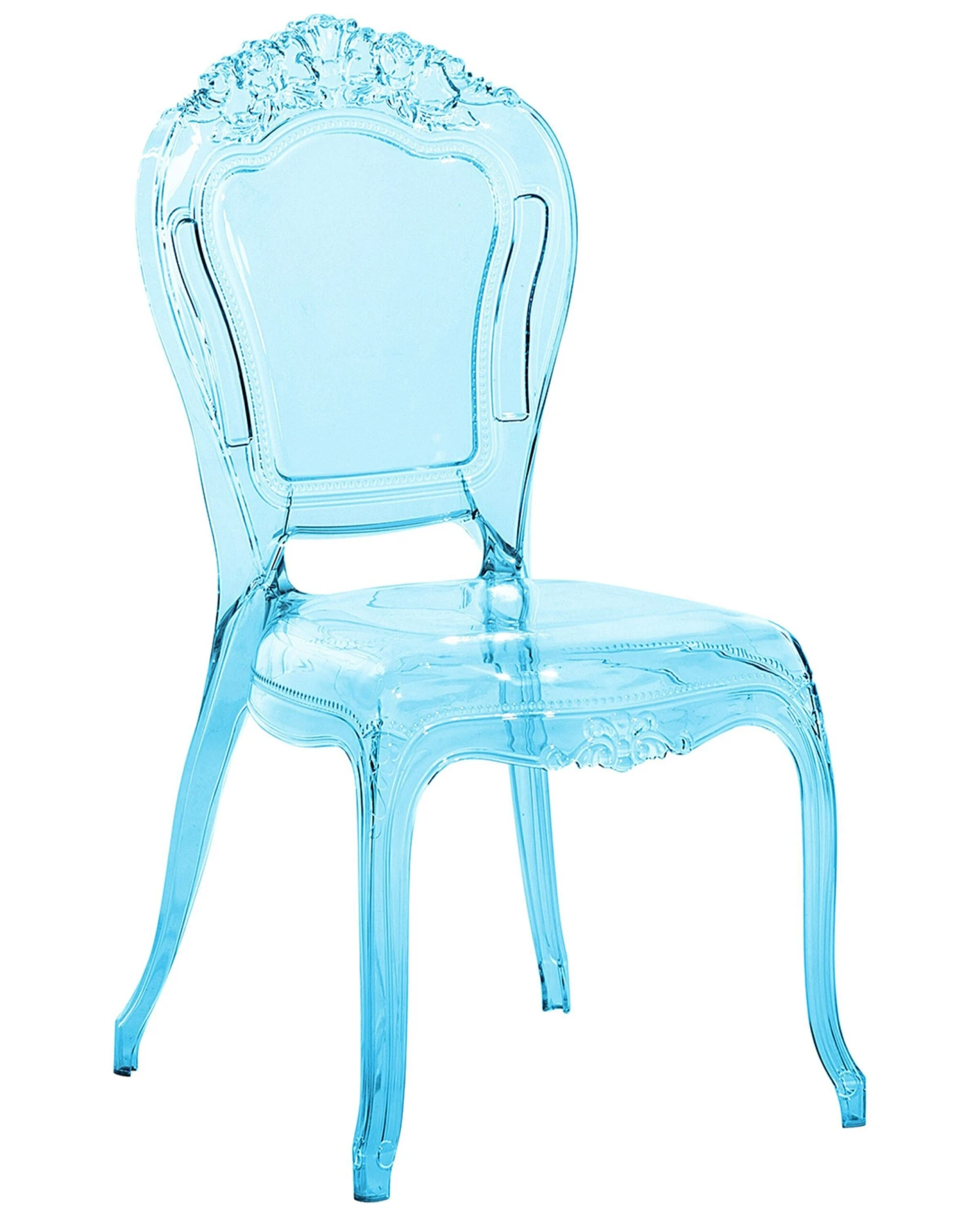 Set Of 2 Accent Chairs Acrylic Transparent Blue VERMONT - Image 4