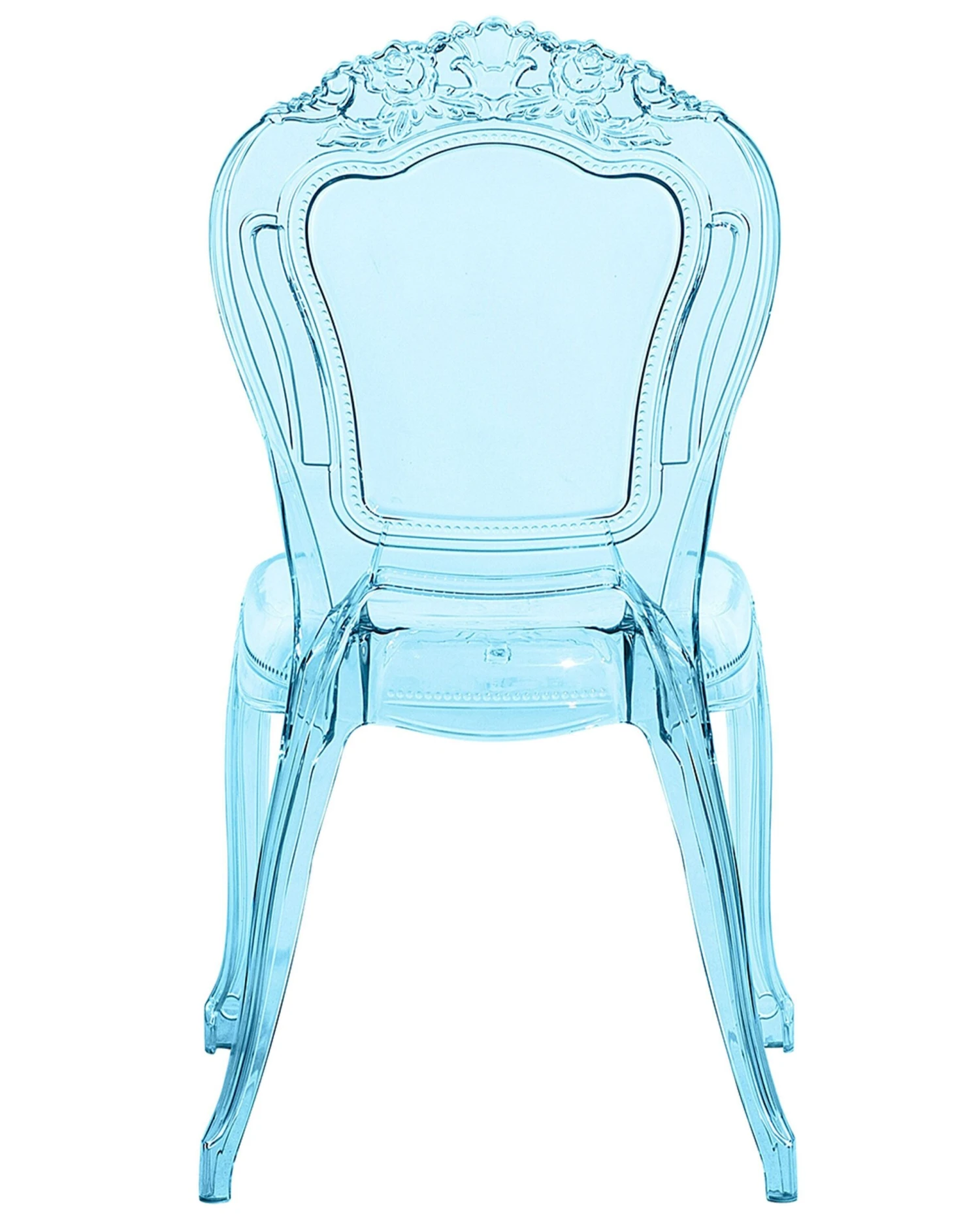 Set Of 2 Accent Chairs Acrylic Transparent Blue VERMONT - Image 7