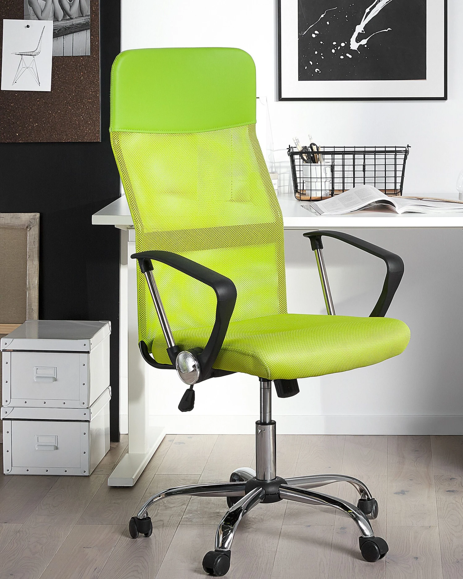 Swivel Office Chair Green DESIGN - Image 2