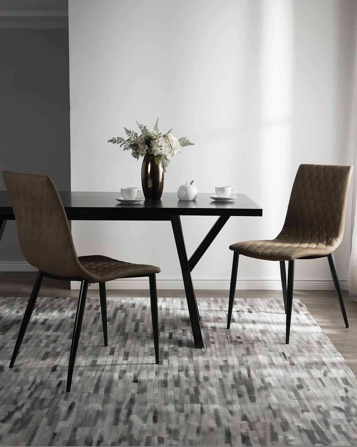 Set Of 2 Dining Chairs Faux Leather Light Brown MONTANA - Image 2