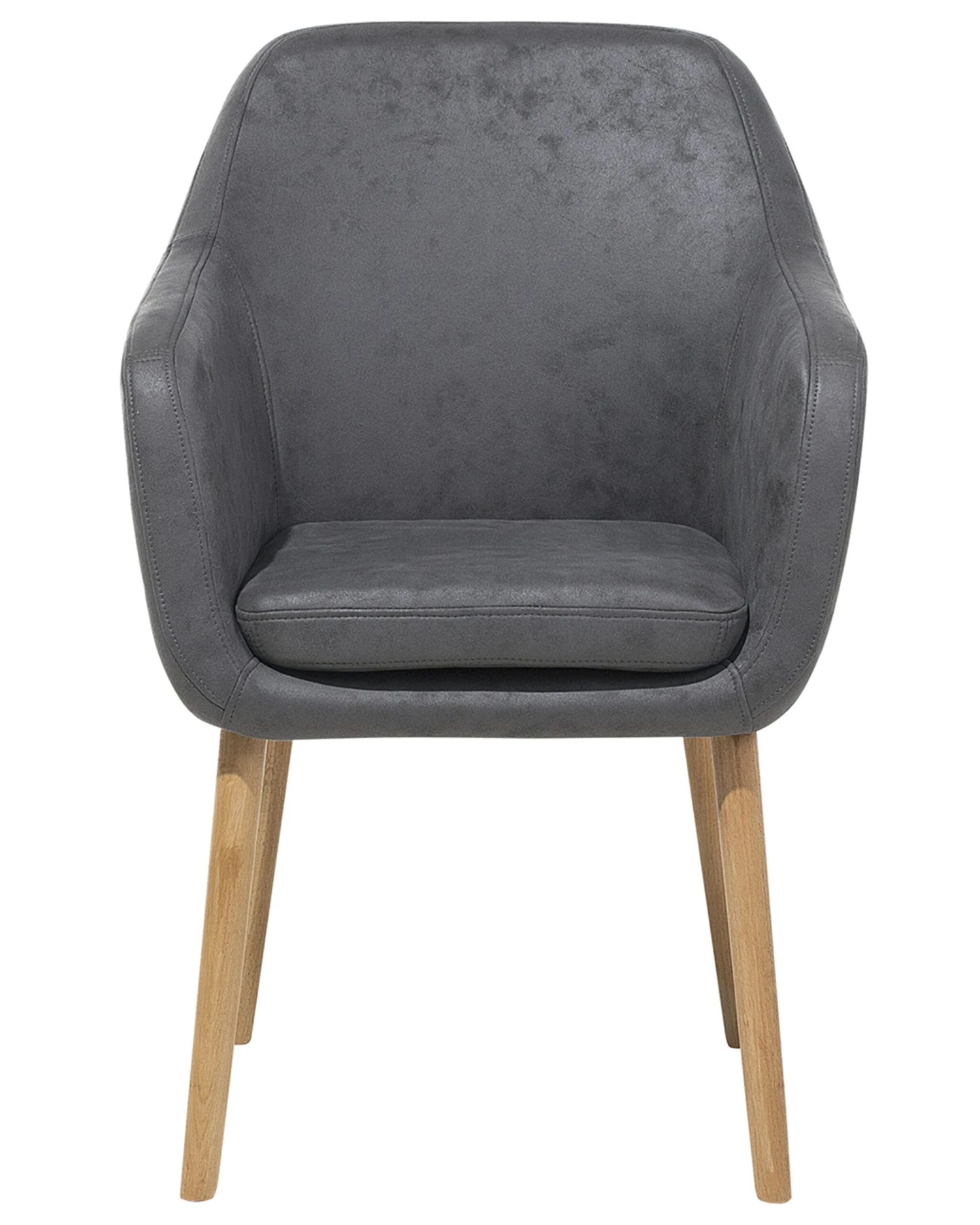 Faux Leather Dining Chair Grey YORKVILLE - Image 3