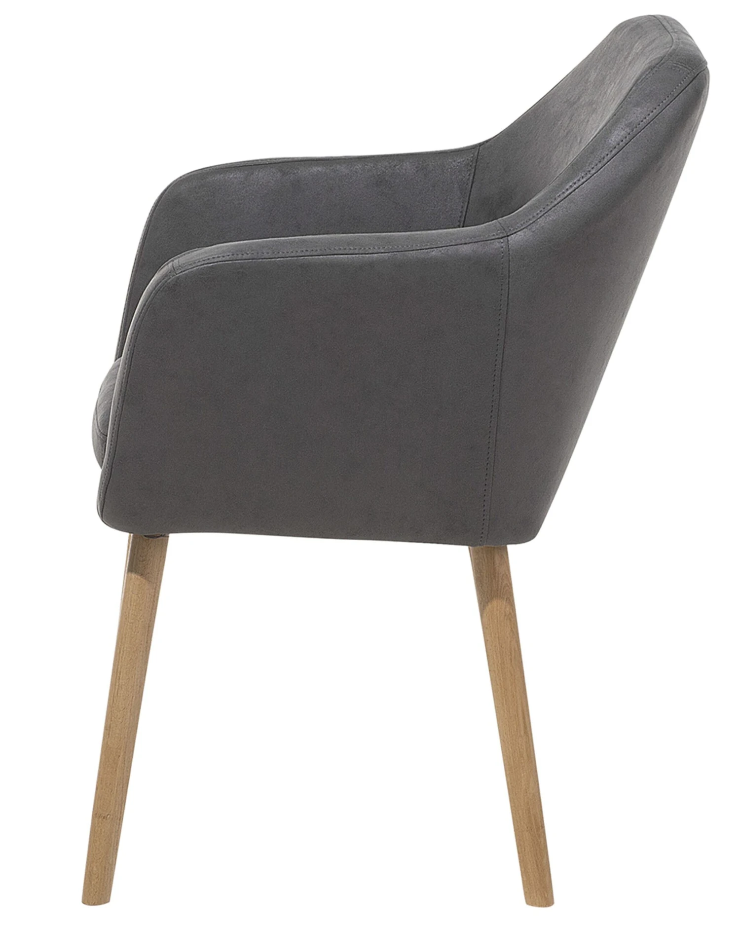 Faux Leather Dining Chair Grey YORKVILLE - Image 6