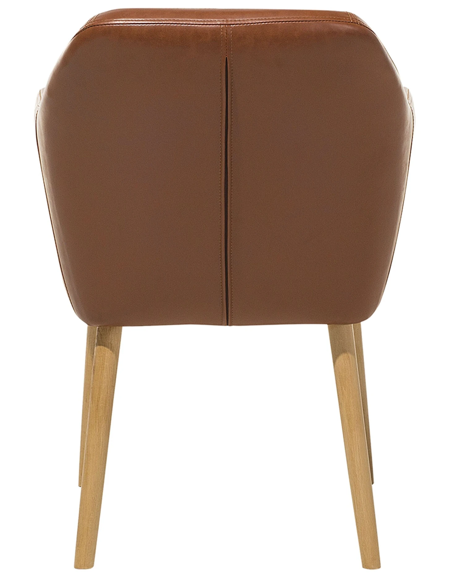 Faux Leather Dining Chair Golden Brown YORKVILLE - Image 5