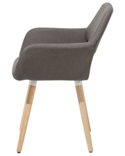 Set Of 2 Fabric Dining Chairs Taupe CHICAGO -Furniture Store undef src sa picid 693657 type whitesh image