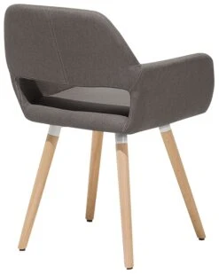 Set Of 2 Fabric Dining Chairs Taupe CHICAGO -Furniture Store undef src sa picid 693661 type whitesh image