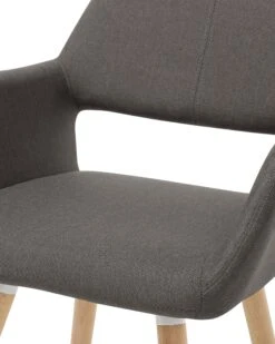 Set Of 2 Fabric Dining Chairs Taupe CHICAGO -Furniture Store undef src sa picid 693665 type whitesh image