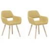 Set Of 2 Fabric Dining Chairs Yellow CHICAGO -Furniture Store undef src sa picid 693733 type whitesh image