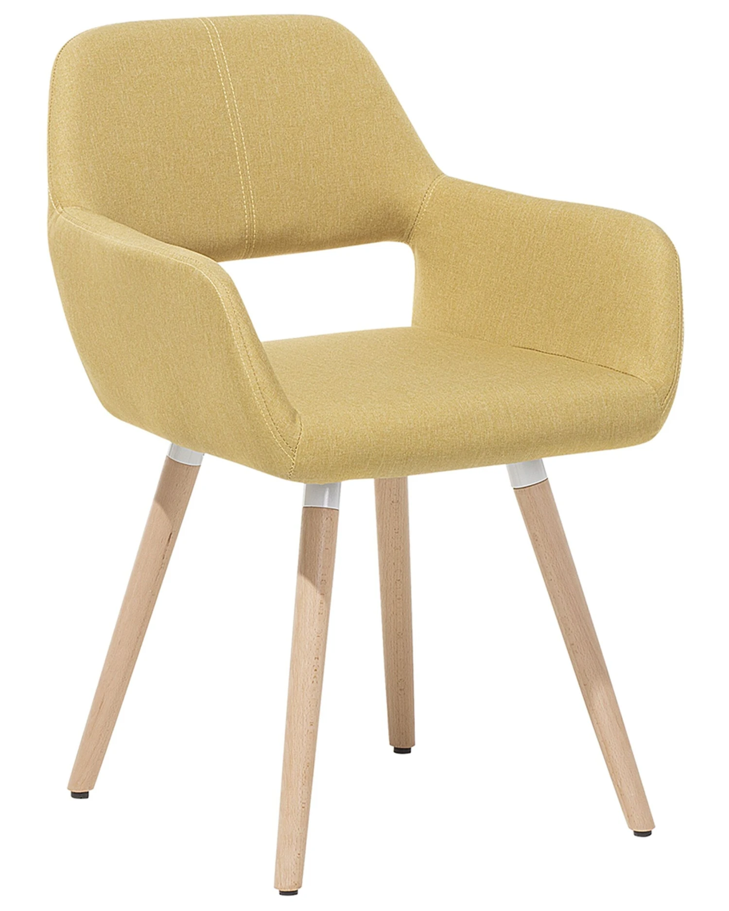 Set Of 2 Fabric Dining Chairs Yellow CHICAGO - Image 9
