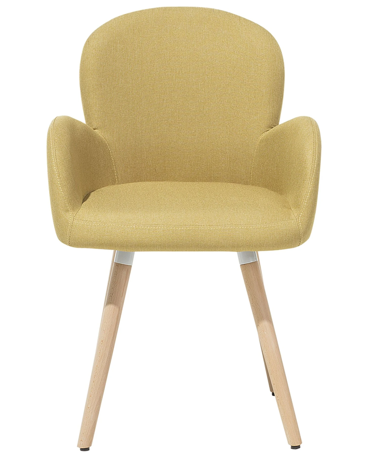 Set Of 2 Fabric Dining Chairs Yellow BROOKVILLE - Image 7