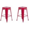 Set Of 2 Metal Stools 60 Cm Red CABRILLO -Furniture Store undef src sa picid 694253 type whitesh image