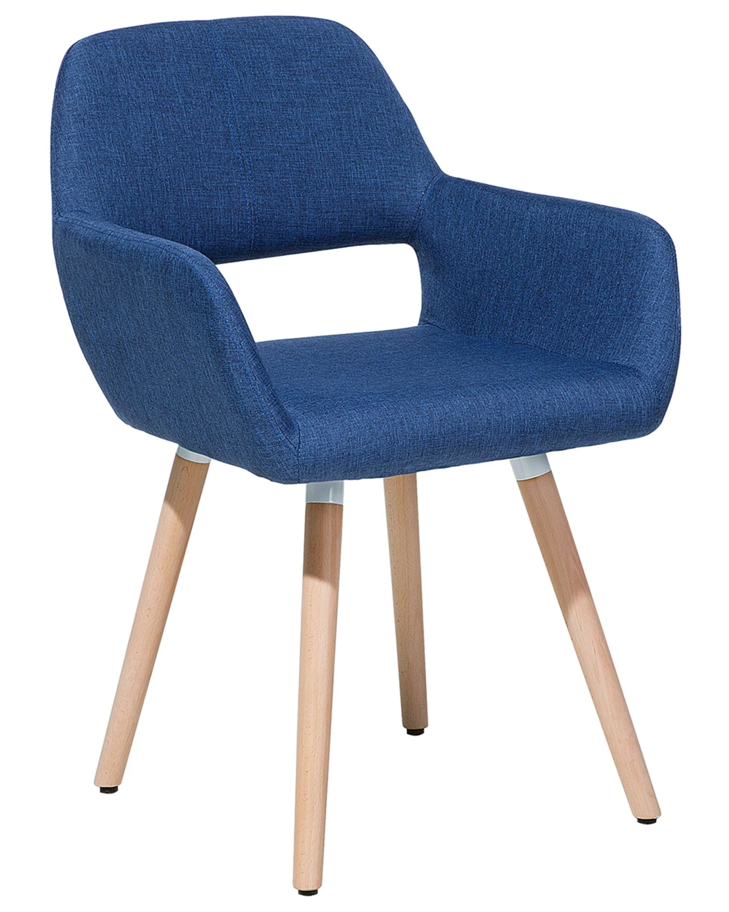 Set Of 2 Fabric Dining Chairs Blue CHICAGO - Image 4