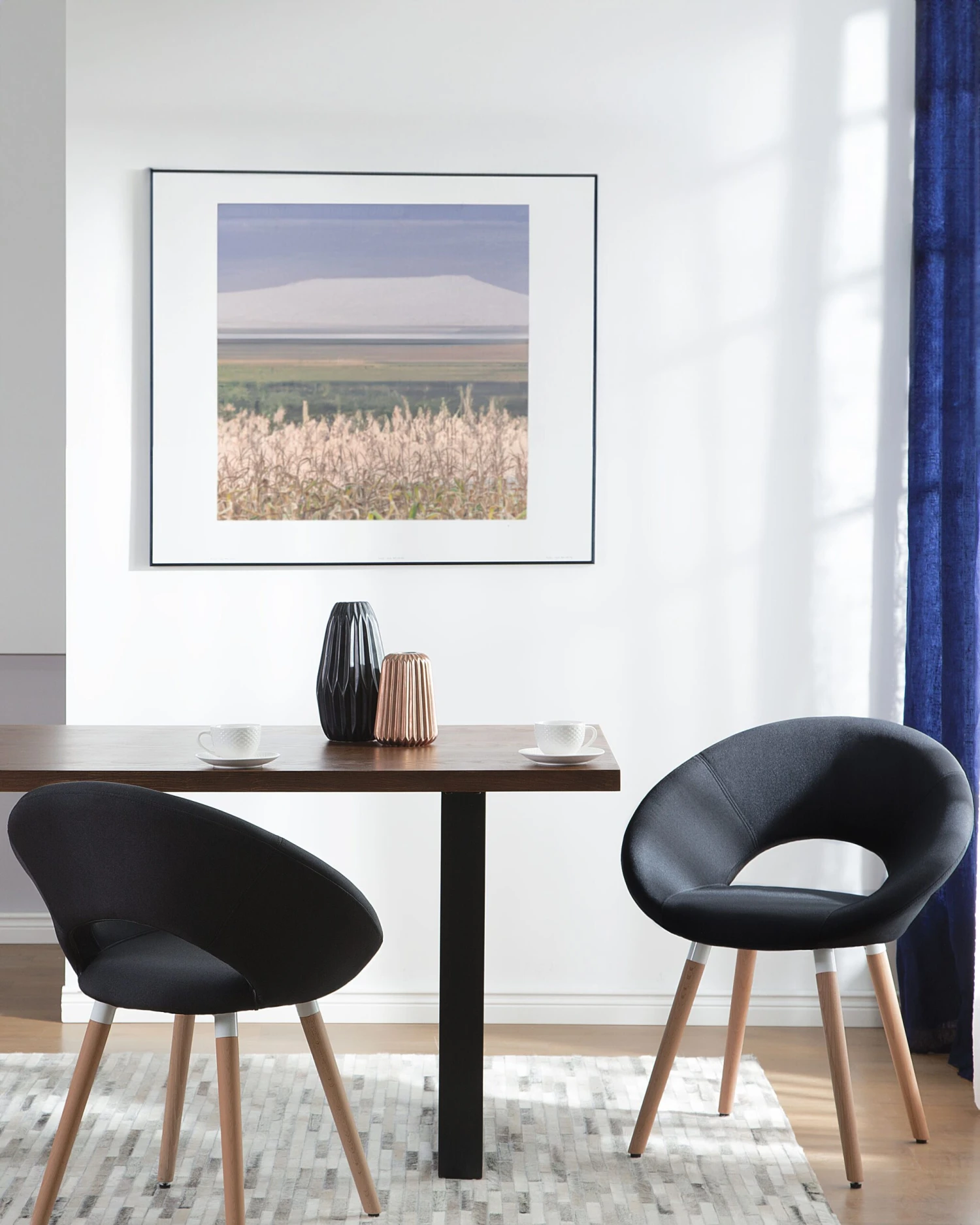 Dining Table 160 X 90 Cm Dark Wood AUSTIN - Image 3