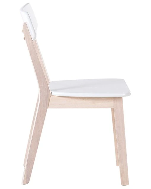 Set Of 2 Wooden Dining Chairs White SANTOS - Image 7