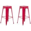 Set Of 2 Metal Stools 76 Cm Red CABRILLO -Furniture Store undef src sa picid 698478 type whitesh image
