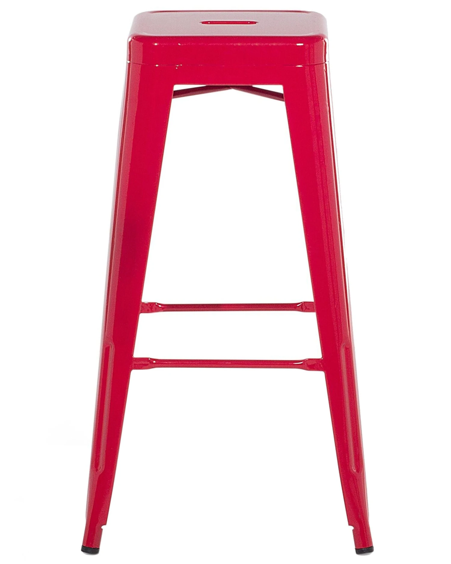 Set Of 2 Metal Stools 76 Cm Red CABRILLO - Image 5