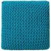 Cotton Knitted Pouffe 50 X 50 Cm Blue CONRAD -Furniture Store undef src sa picid 699232 type whitesh image