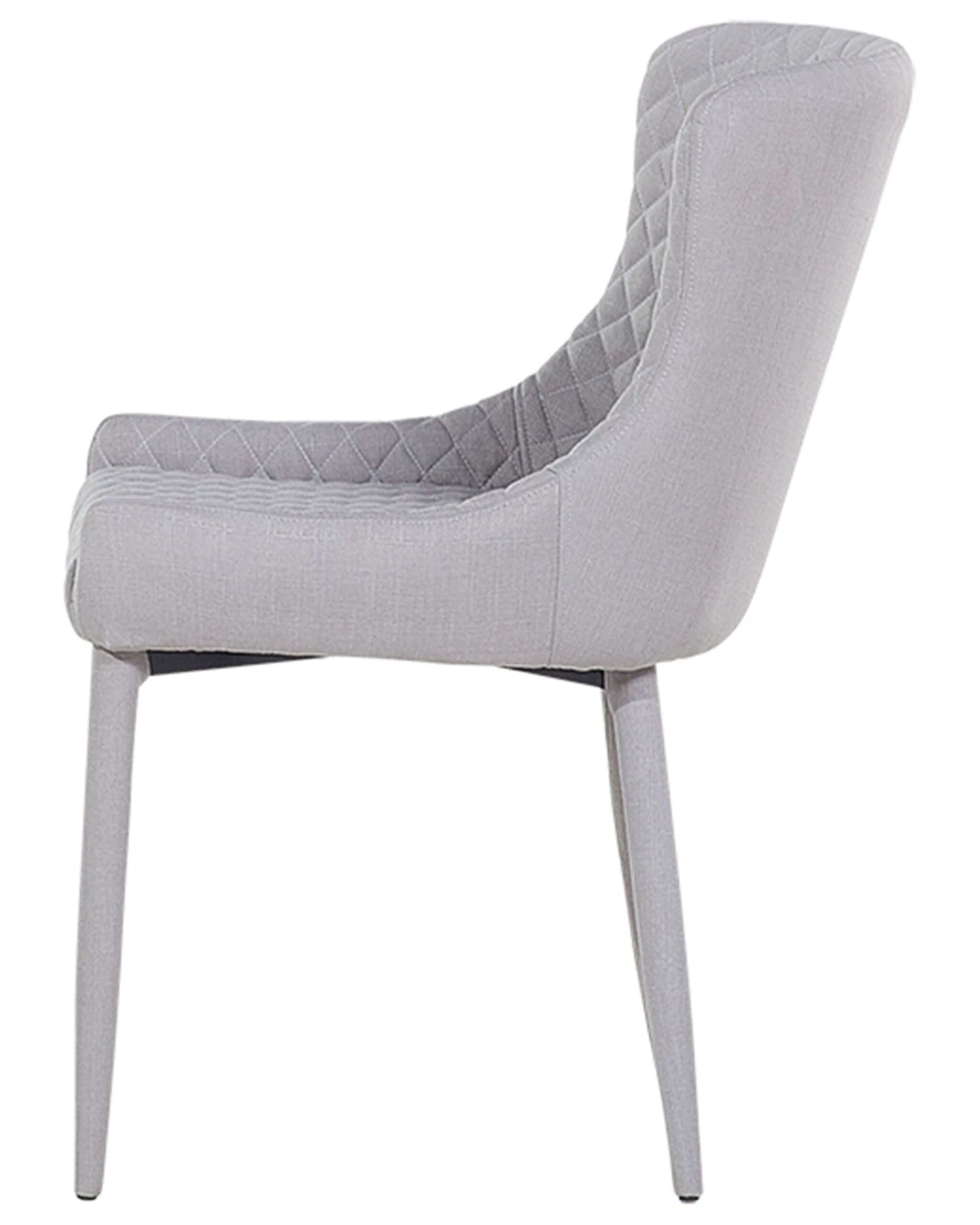 Set Of 2 Fabric Dining Chairs Light Grey SOLANO - Image 8