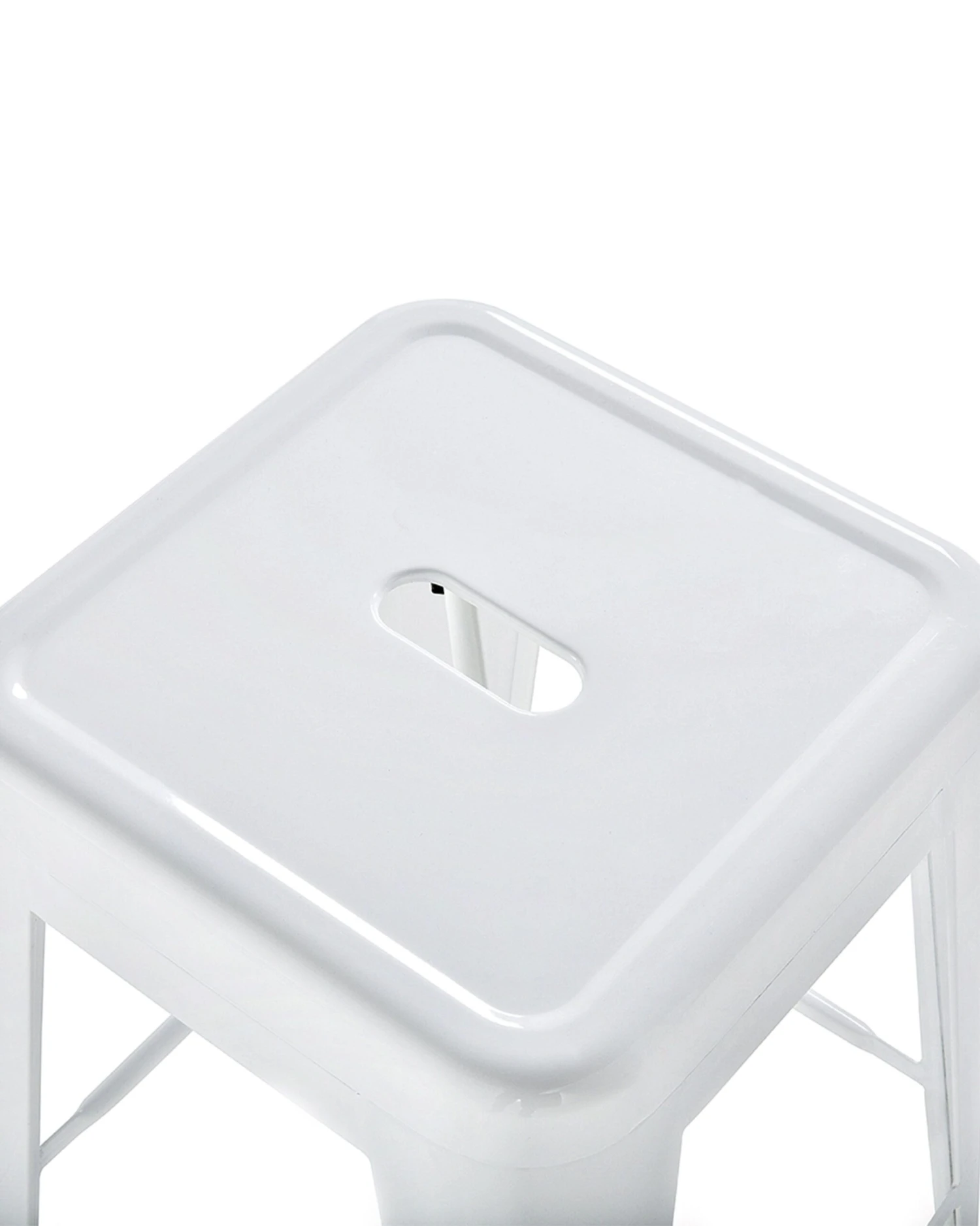 Set Of 2 Metal Stools 60 Cm White CABRILLO - Image 6