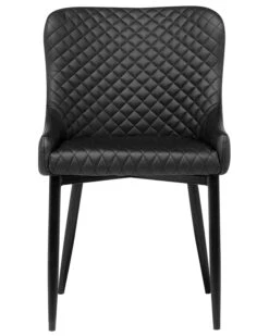 Set Of 2 Dining Chairs Faux Leather Black SOLANO -Furniture Store undef src sa picid 703294 type whitesh image