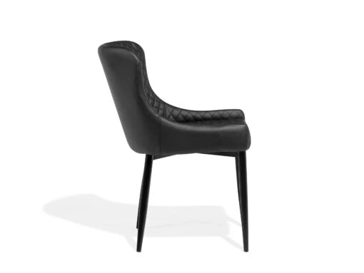 Set Of 2 Dining Chairs Faux Leather Black SOLANO - Image 7