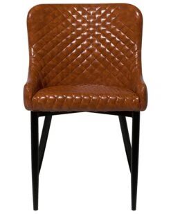 Set Of 2 Dining Chairs Faux Leather Brown SOLANO -Furniture Store undef src sa picid 703313 type whitesh image