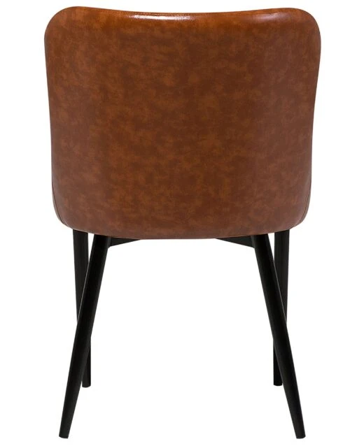 Set Of 2 Dining Chairs Faux Leather Brown SOLANO - Image 6