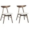 Set Of 2 Wooden Dining Chairs Faux Leather White LYNN -Furniture Store undef src sa picid 703396 type whitesh image