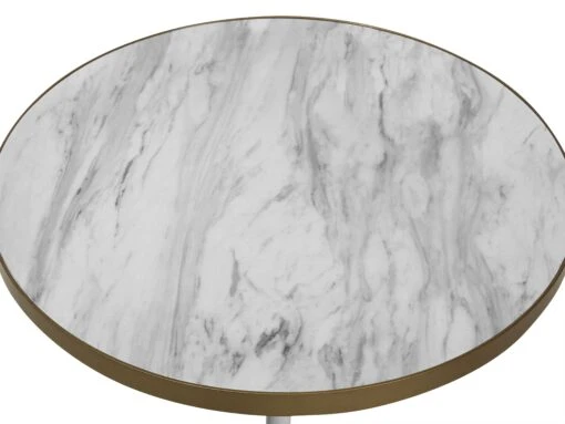 Coffee Table White Marble Effect With Gold RAMONA - Image 8