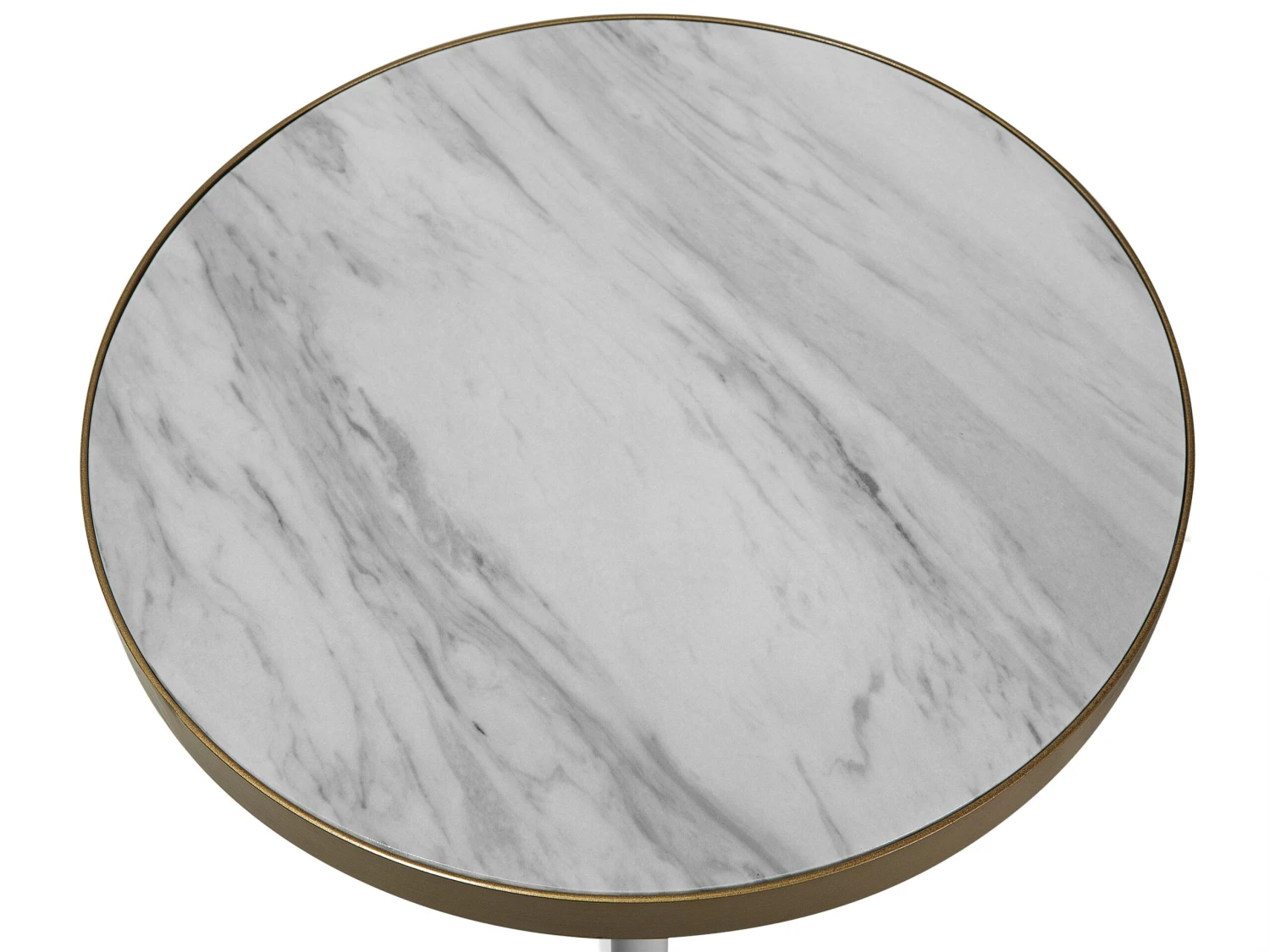 Side Table White Marble Effect With Gold RAMONA - Image 7